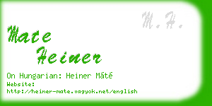 mate heiner business card