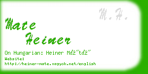 mate heiner business card